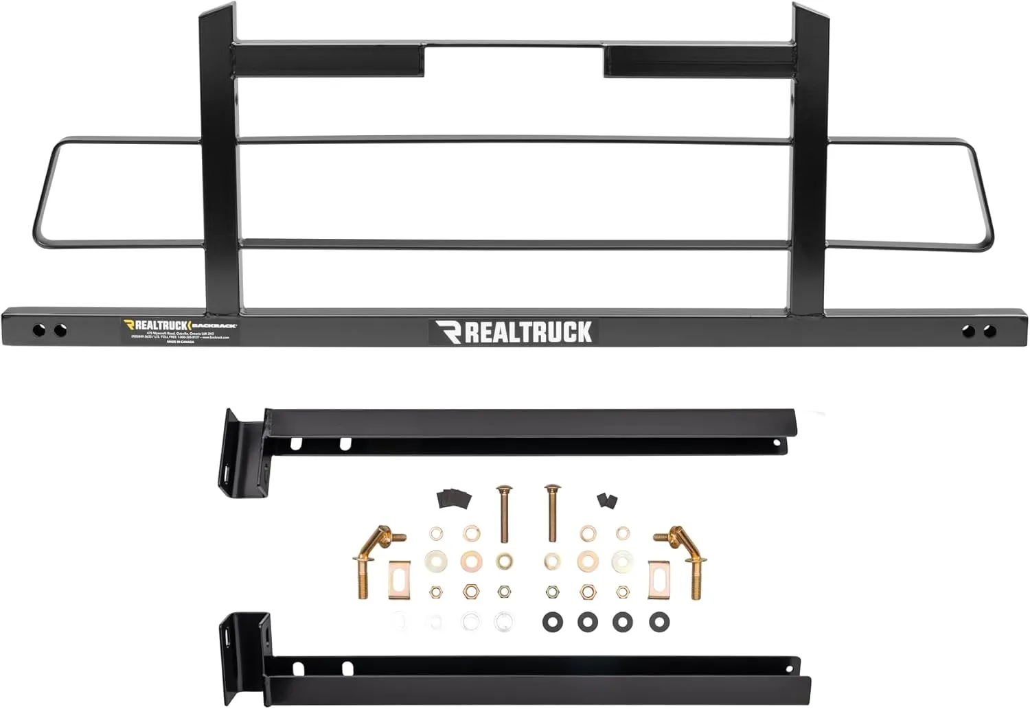 RealTruck BACKRACK Hardware Kit for use w/ 31" Toolbox, Black, No Drill | 30221TB31 | Fits 2017-2023 Ford F-250/F-350