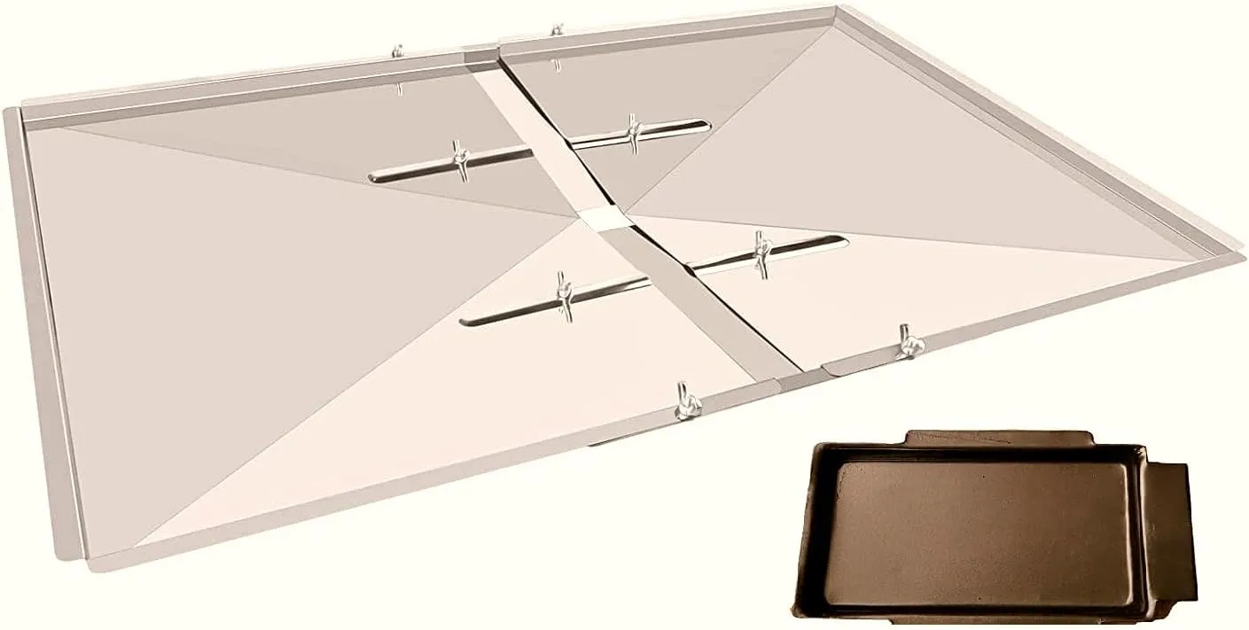 Replacement Grease Tray for Gas Grills, Fits 3/4/5 Burner Grills from Dyna Glo, Expert Grill, Backyard Grill, BHG, Uniflame, Kenmore, Charbroil, Nexgrill Grease Tray Replacement Drip Pan, (24-27 inch)