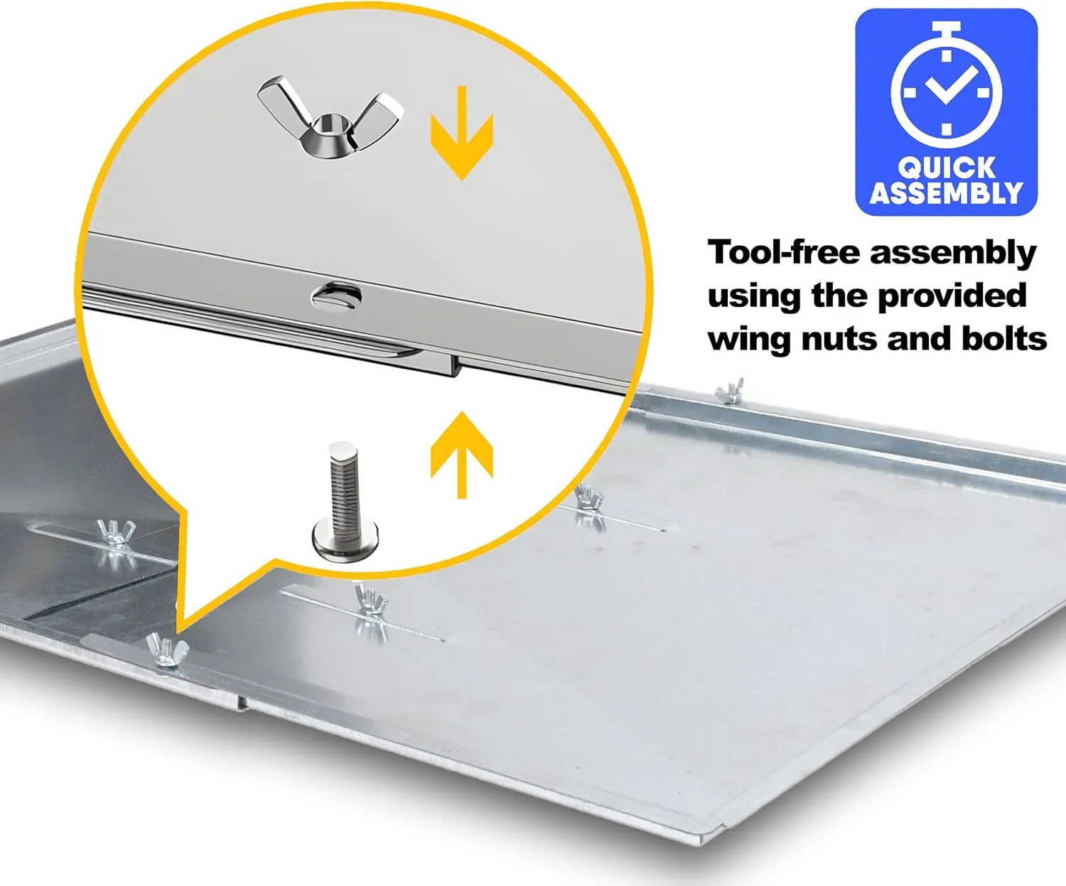 Replacement Grease Tray for Gas Grills, Fits 3/4/5 Burner Grills from Dyna Glo, Expert Grill, Backyard Grill, BHG, Uniflame, Kenmore, Charbroil, Nexgrill Grease Tray Replacement Drip Pan, (24-27 inch)