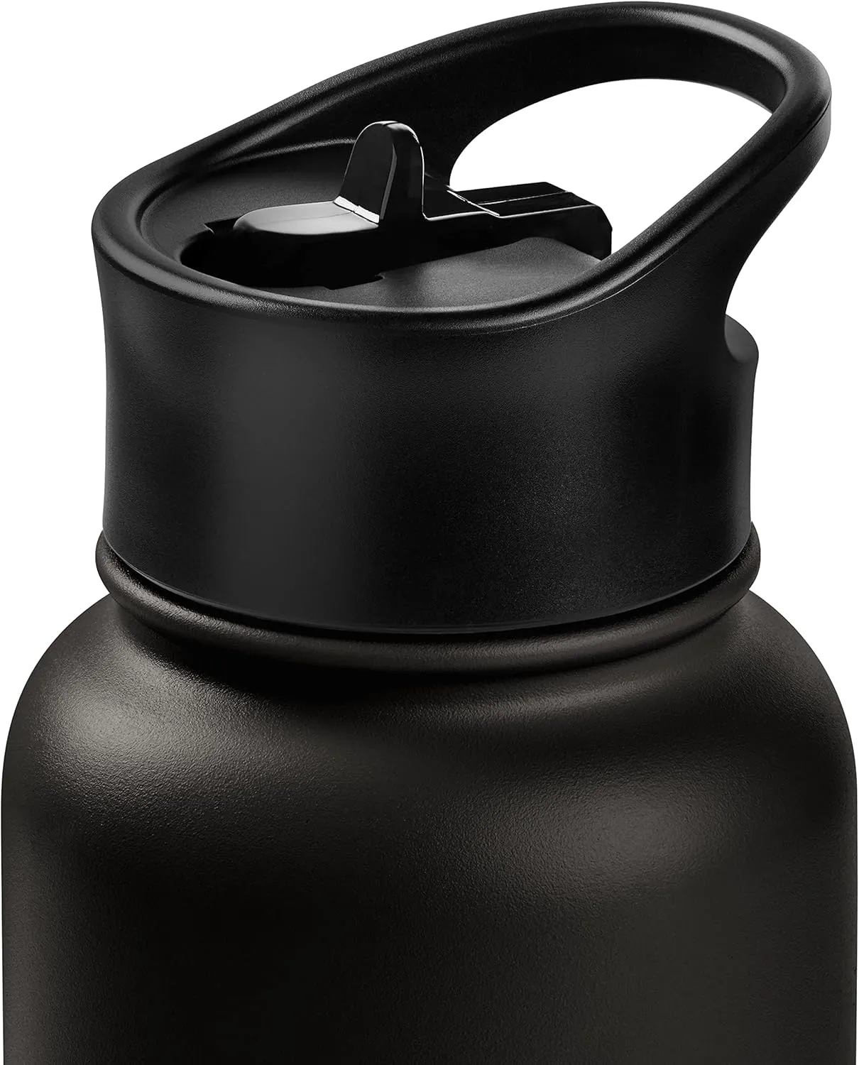 Retrospec Alder Insulated Water Bottle with Straw Lid & Handle Cap - Stainless Steel Wide Mouth Double-Wall Vacuum Insulated Thermos - BPA Free Leakproof Canteen