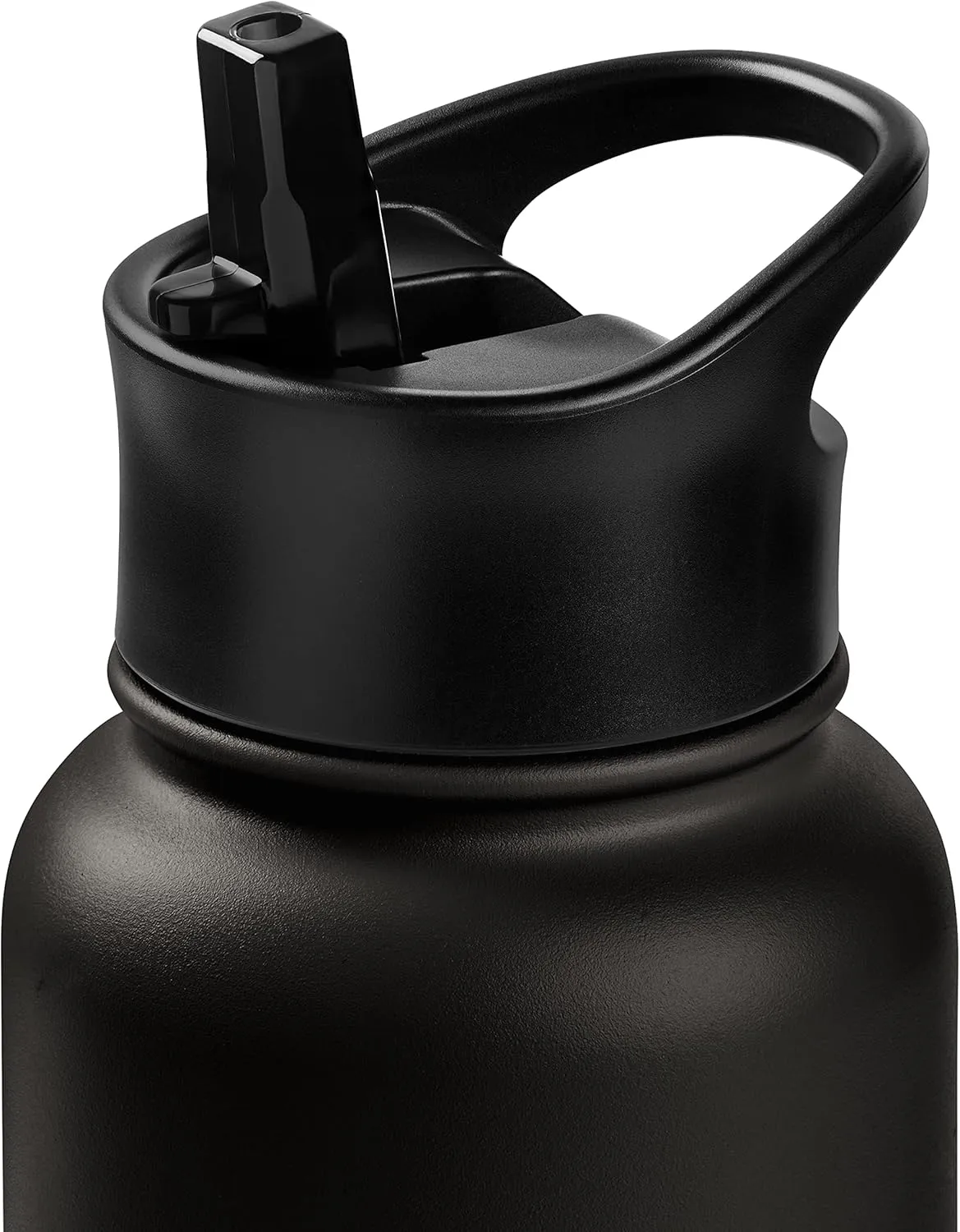 Retrospec Alder Insulated Water Bottle with Straw Lid & Handle Cap - Stainless Steel Wide Mouth Double-Wall Vacuum Insulated Thermos - BPA Free Leakproof Canteen