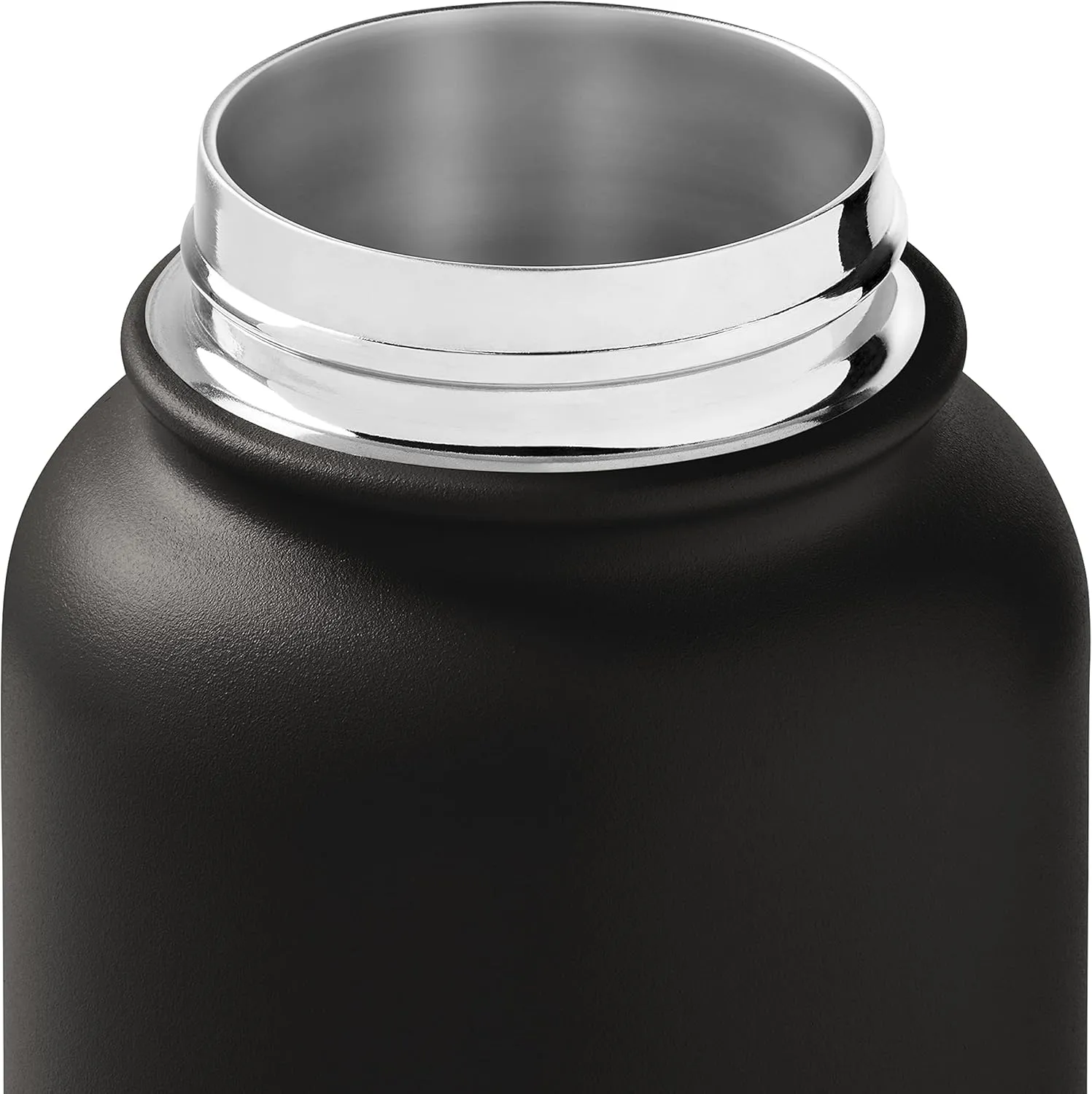 Retrospec Alder Insulated Water Bottle with Straw Lid & Handle Cap - Stainless Steel Wide Mouth Double-Wall Vacuum Insulated Thermos - BPA Free Leakproof Canteen