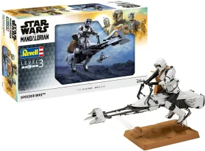 Revell 06786 Speeder Bike: The Mandalorian 1:12 Scale Unbuilt/Unpainted Plastic Model Kit, White