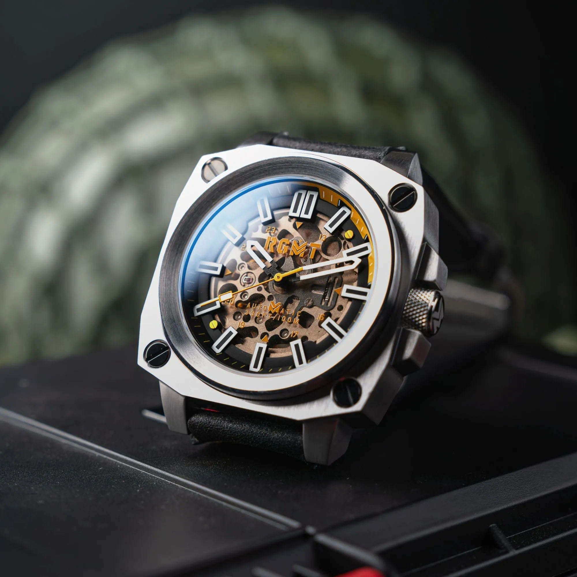 RGMT Altimeter Skeleton Automatic Ops Yellow Watch  RG-8064-03