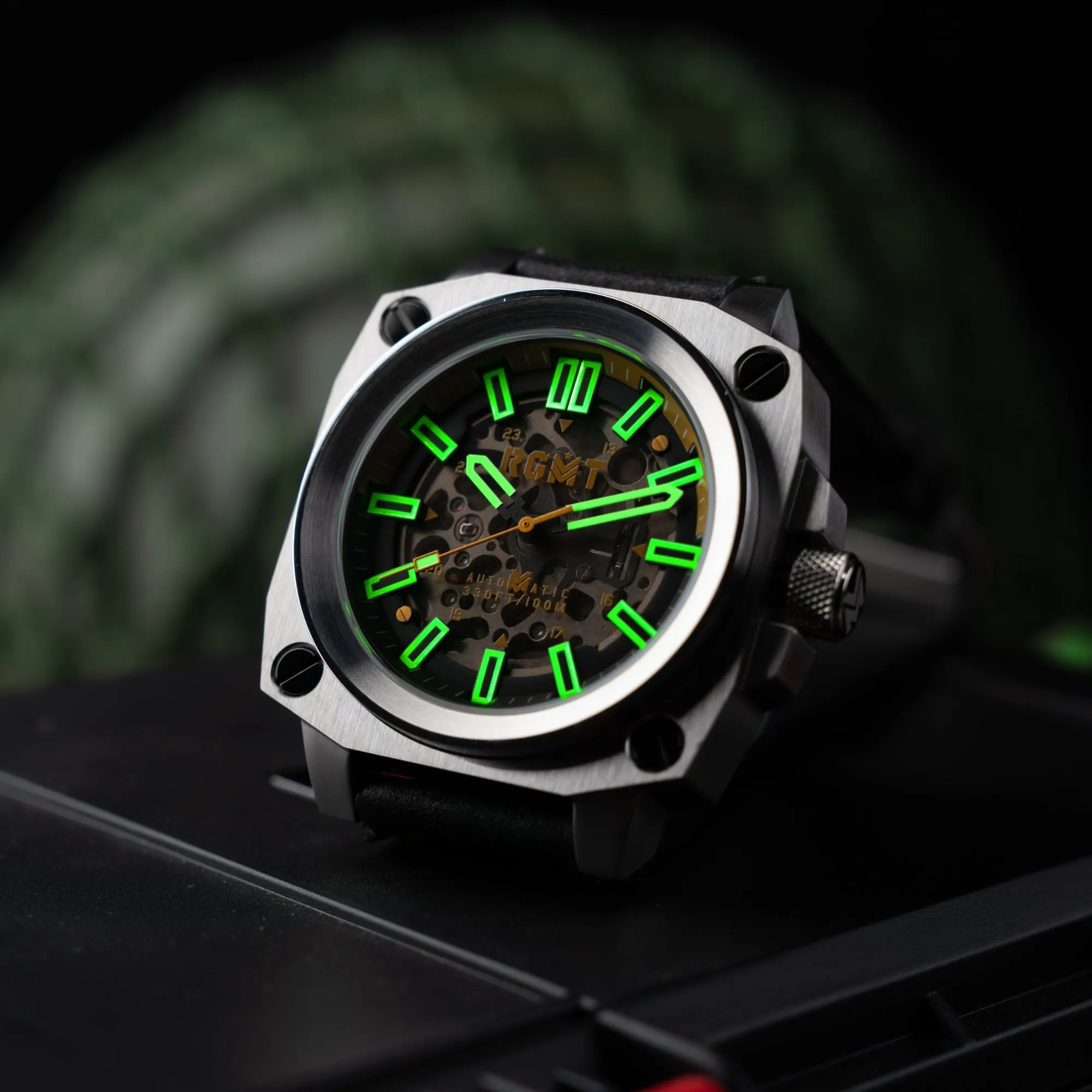 RGMT Altimeter Skeleton Automatic Ops Yellow Watch  RG-8064-03