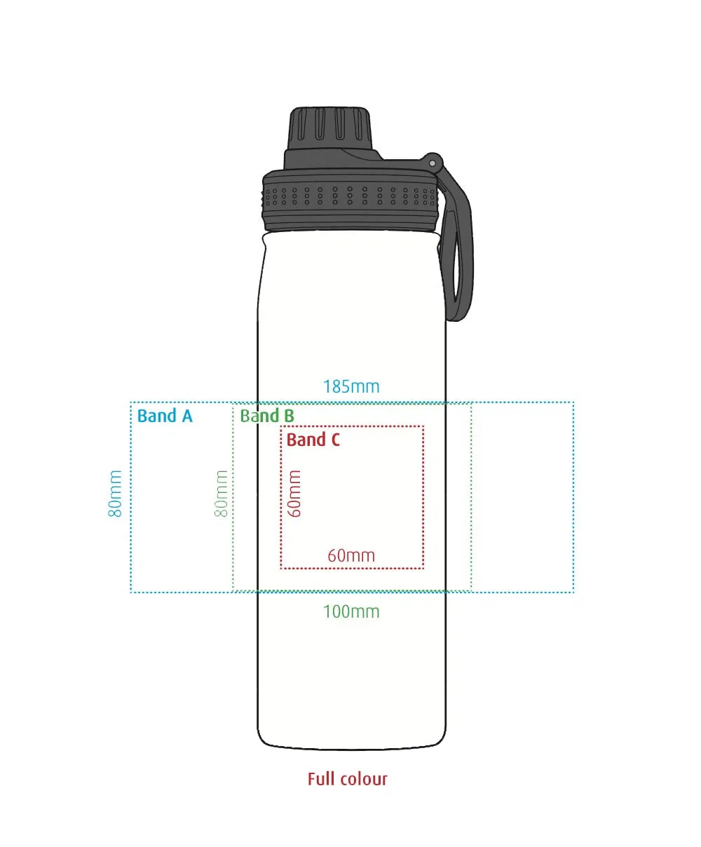 Rhine Durable, insulated, stainless steel bottle - 650ml