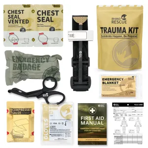 RHINO RESCUE First Aid Trauma Kit – IFAK Refill Kit for Outdoor and Emergency Use