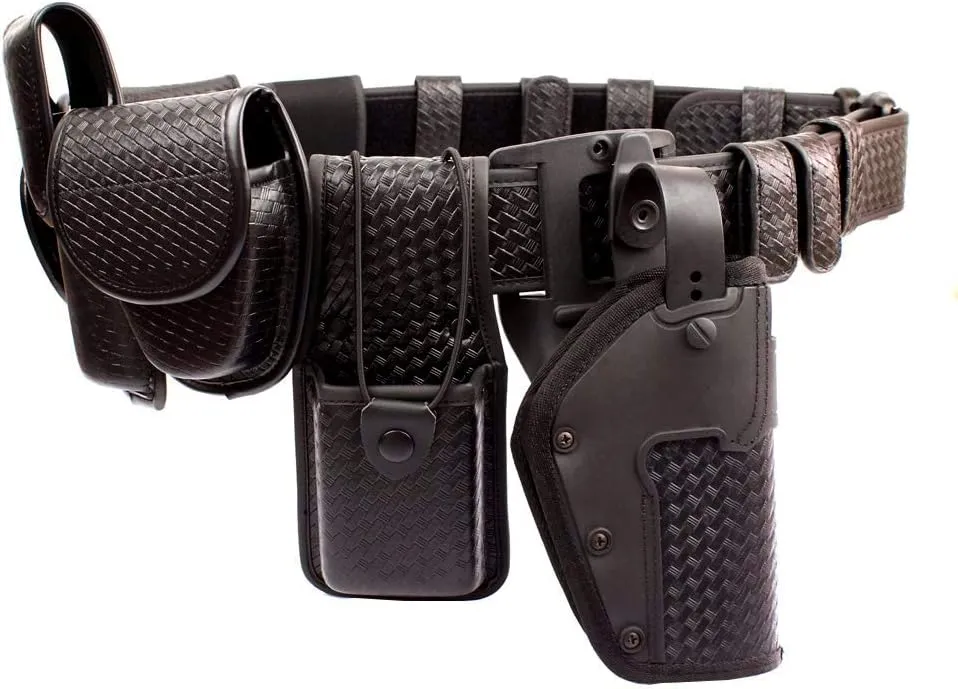 ROCOTACTICAL Sentinel Duty Web Belt, Police Duty Belt Rig, Security Modular Law Enforcement Duty Belt with Pouches