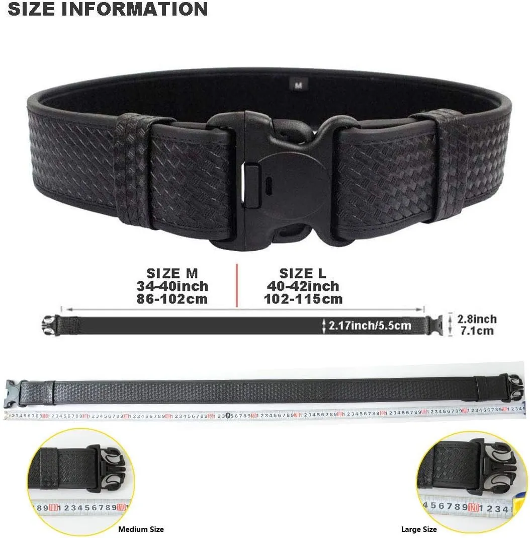 ROCOTACTICAL Sentinel Duty Web Belt, Police Duty Belt Rig, Security Modular Law Enforcement Duty Belt with Pouches