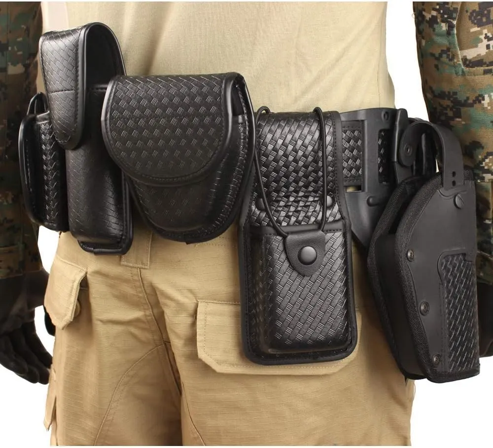 ROCOTACTICAL Sentinel Duty Web Belt, Police Duty Belt Rig, Security Modular Law Enforcement Duty Belt with Pouches