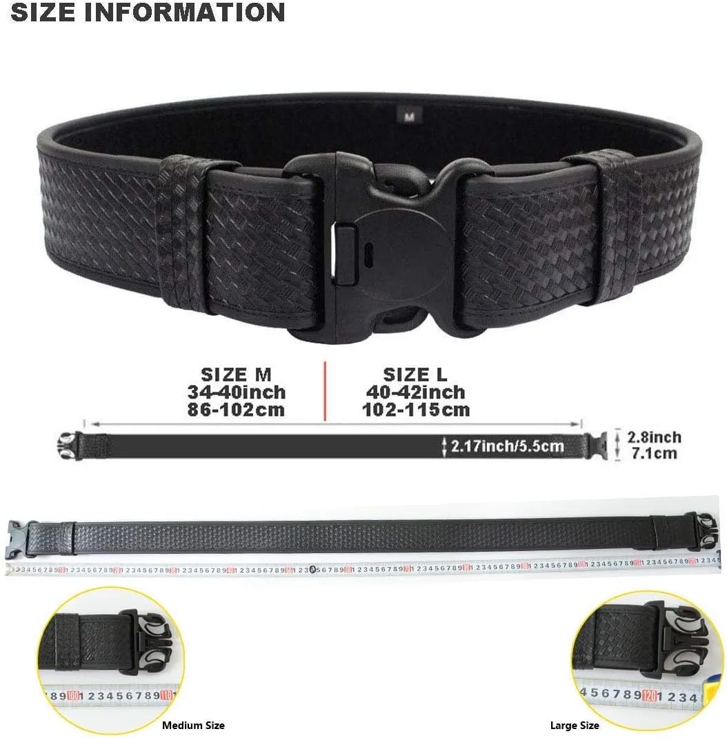 ROCOTACTICAL Sentinel Duty Web Belt, Police Duty Belt Rig, Security Modular Law Enforcement Duty Belt with Pouches