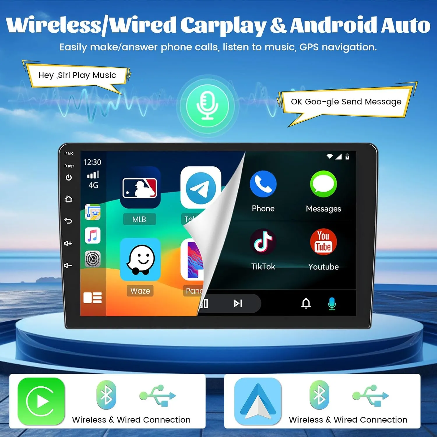 Roinvou [8 Core 6G 128G] for Subaru Forester Impreza WRX STI 2008-2012 Android Radio with Wireless Carplay Android Auto, 9 Inch IPS Touch Screen Car Stereo, Bluetooth 5.0, 32 EQ, GPS, WiFi, 59UI