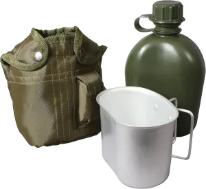 Rothco 3 Piece 1 Quart Canteen Kit With Cover & Aluminum Cup