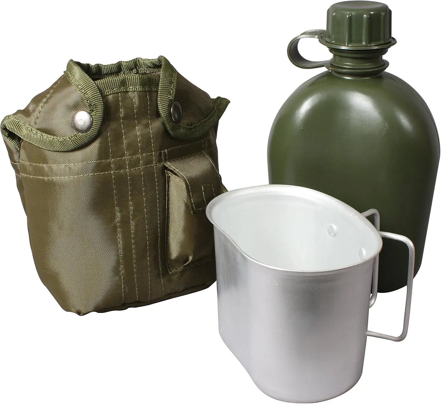 Rothco 3 Piece 1 Quart Canteen Kit With Cover & Aluminum Cup