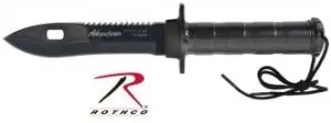 Rothco Adventurer Survival Kit Knife, Black