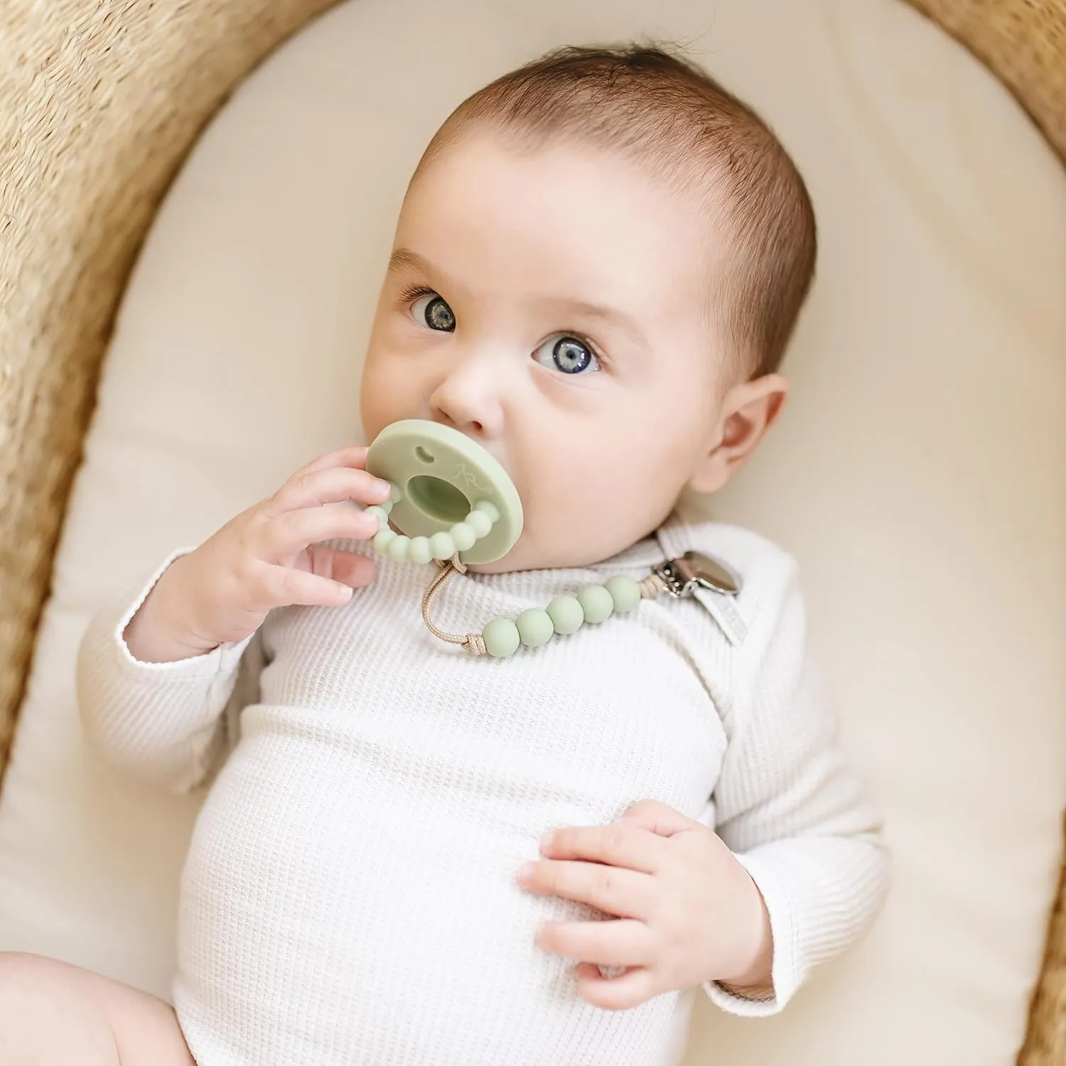 Ryan & Rose Cutie PAT Pacifier Teether (Starter Kit, Boy)