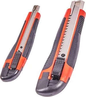 S0150 2pc Snap-Off Blade Disposable Retractable Knife Set, Craft Knives