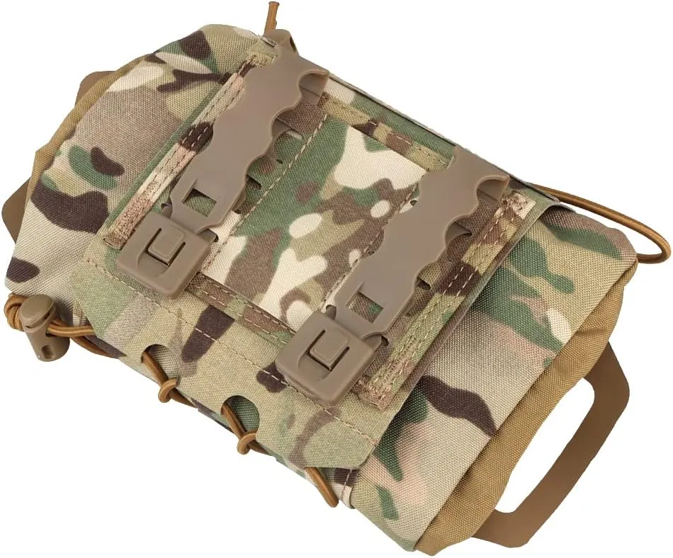SABADO Rapid Deploy IFAK Pouch First Aid Kits Pack Tactical Two-piece System Medical Supply Holder Roll Carrier Hypalon Handle Outdoor Sport Hunting Bag Laminated Matting Fabric