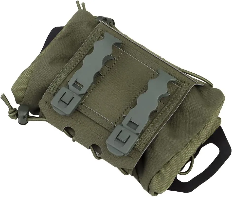 SABADO Rapid Deploy IFAK Pouch First Aid Kits Pack Tactical Two-piece System Medical Supply Holder Roll Carrier Hypalon Handle Outdoor Sport Hunting Bag Laminated Matting Fabric