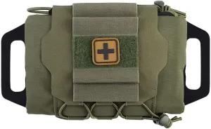 SABADO Rapid Deploy IFAK Pouch First Aid Kits Pack Tactical Two-piece System Medical Supply Holder Roll Carrier Hypalon Handle Outdoor Sport Hunting Bag Laminated Matting Fabric