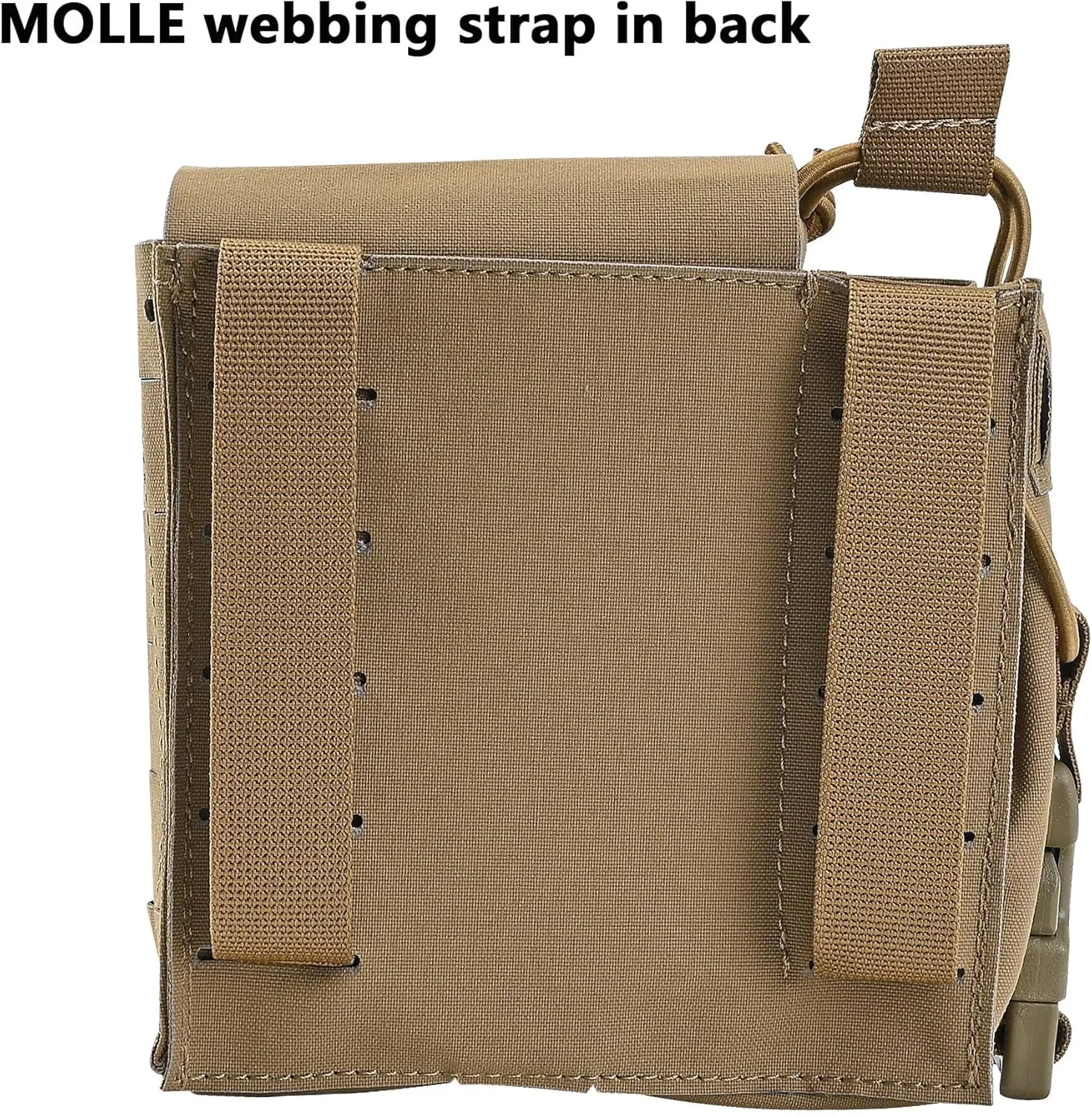 SABADO Tactical MOLLE Admin Pouch - Versatile General Purpose Pouch for Radio, Water, Magazines, IFAK Storage | Compatible with Chest Rigs, Belts, Backpacks & MOLLE Gear