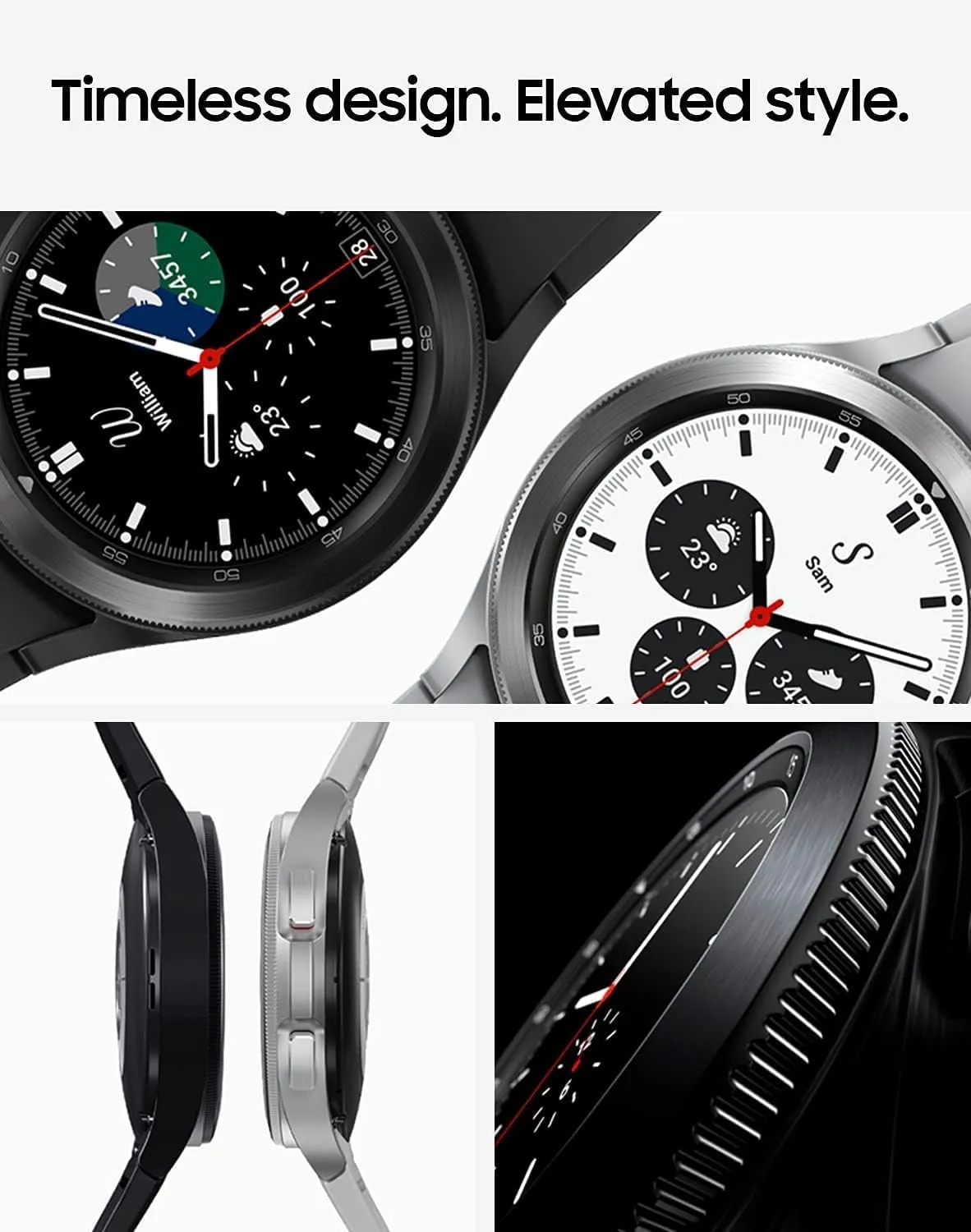 Samsung Galaxy Watch 4 Classic 46mm Smartwatch with ECG Monitor Tracker for Health Fitness Running Sleep Cycles GPS Fall Detection LTE US Version, Black (Renewed)