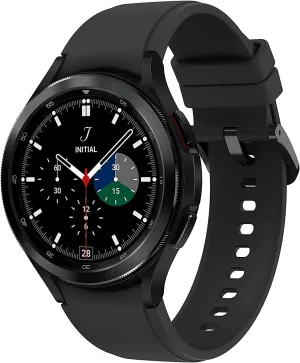 Samsung Galaxy Watch 4 Classic 46mm Smartwatch with ECG Monitor Tracker for Health Fitness Running Sleep Cycles GPS Fall Detection LTE US Version, Black (Renewed)