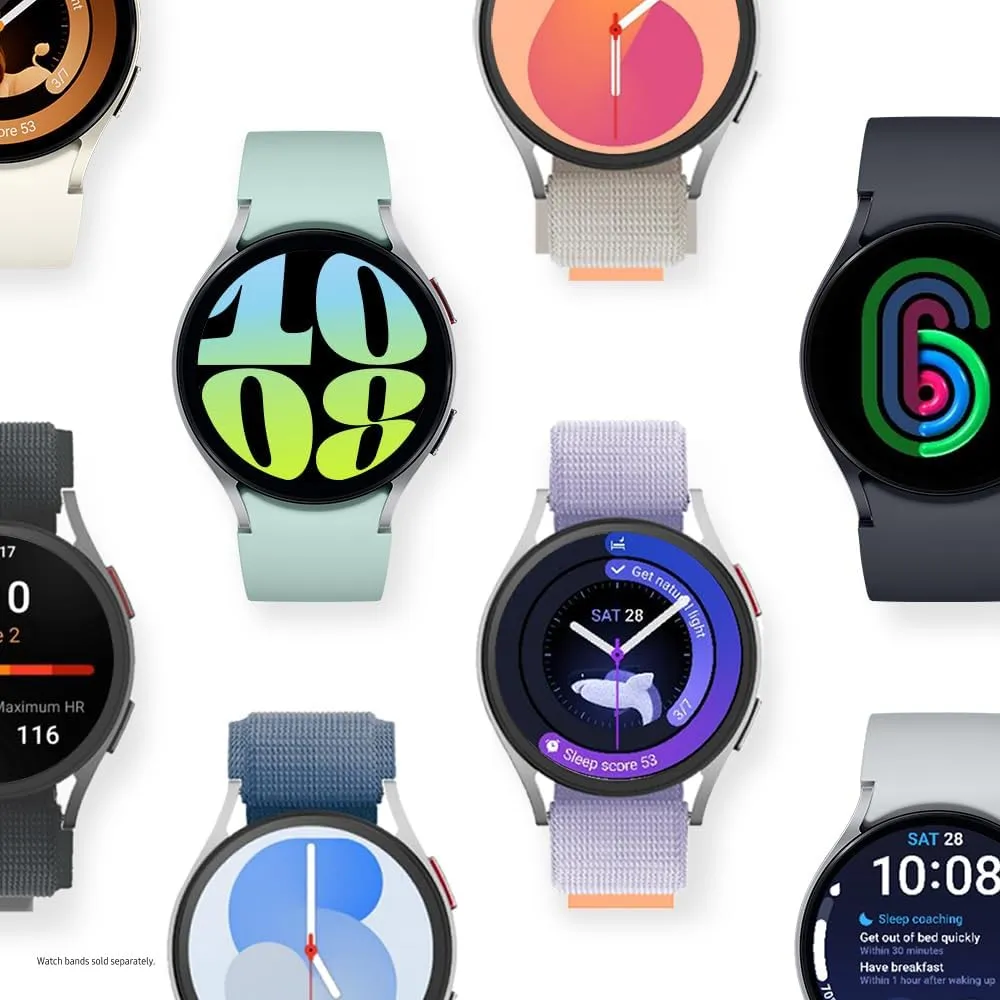 SAMSUNG Galaxy Watch 6 44mm Bluetooth Smartwatch w/ Fitness Tracker, Personalized HR Zones, Advanced Sleep Coaching, Heart Monitor, BIA Sensor, Biggest Screen, US Version, Graphite (Renewed)