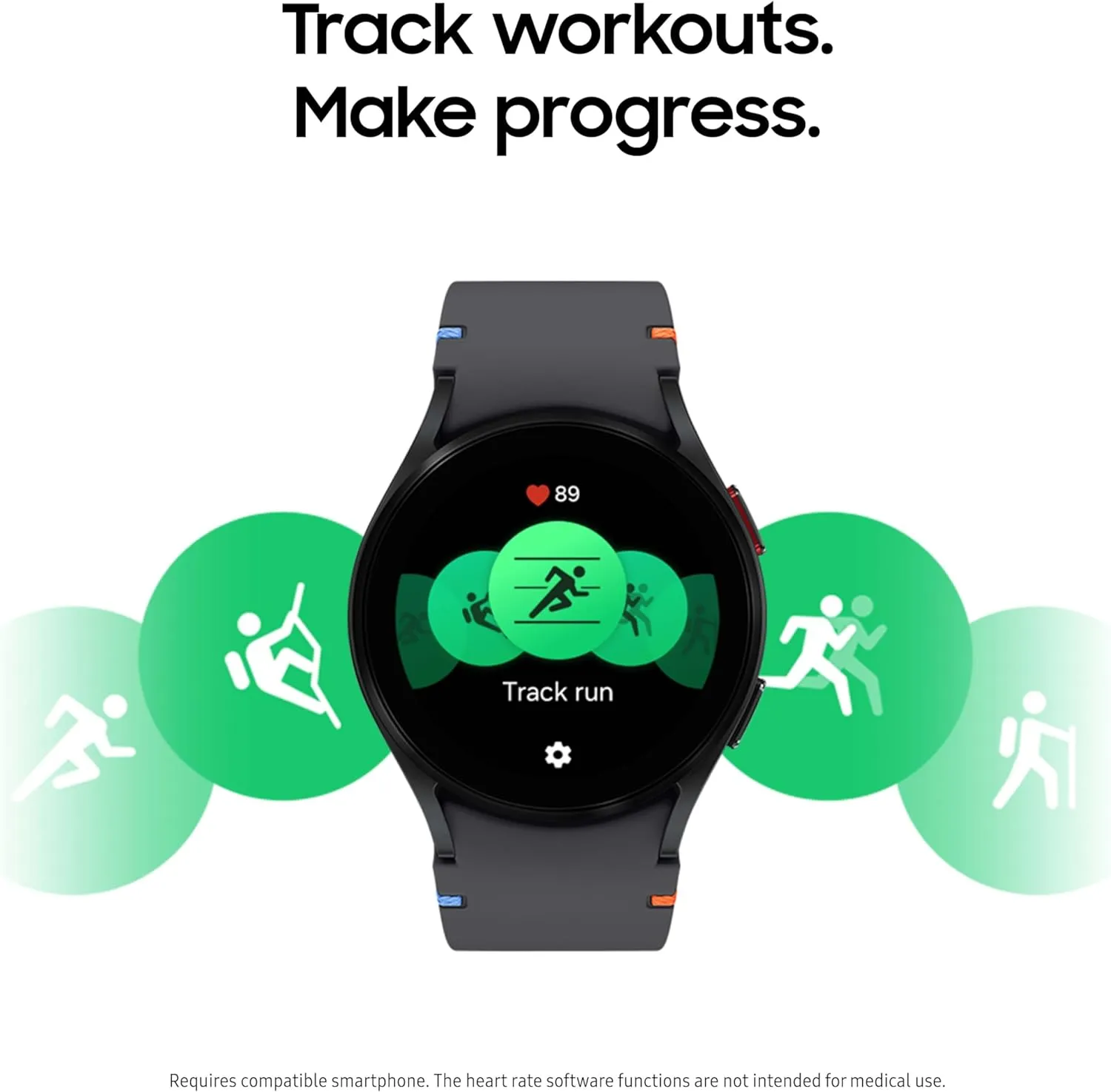 SAMSUNG Galaxy Watch FE 40mm Bluetooth AI Smartwatch w/Fitness Tracking, BIA Sensor, Personalized HR Zones, Heart Rate Tracker, Sleep Monitor, 2024, Silver [US Version, 1Yr Manufacturer Warranty]