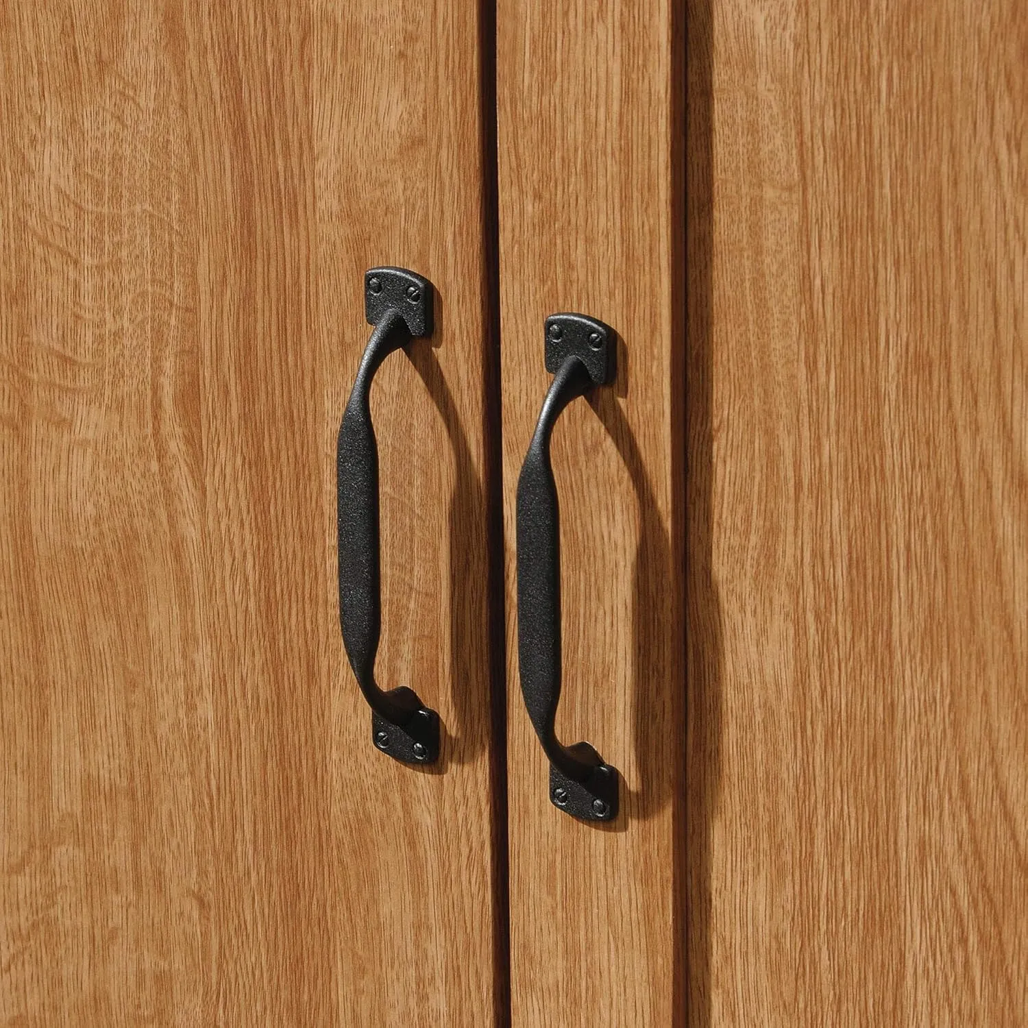Sauder Storage Cabinet, Highland Oak Finish