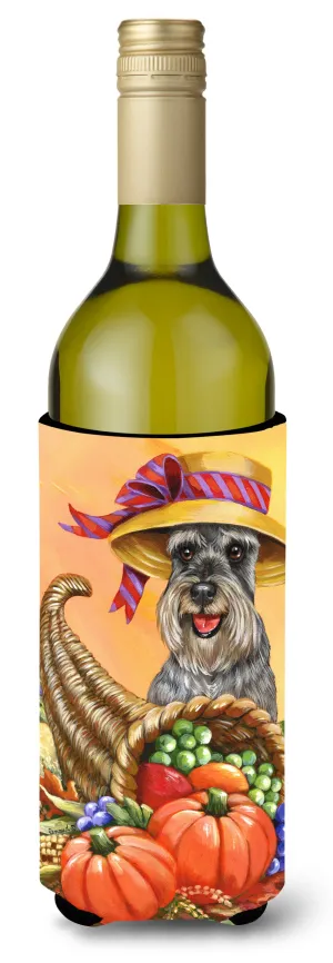 Schnauzer Autumn Wine Bottle Hugger PPP3158LITERK