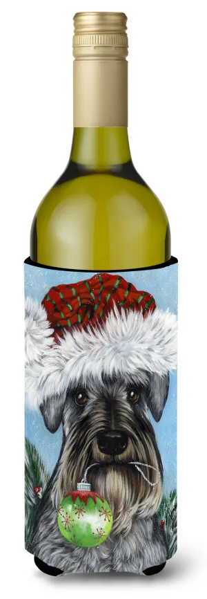 Schnauzer Christmas Pure at Heart Wine Bottle Hugger PPP3163LITERK