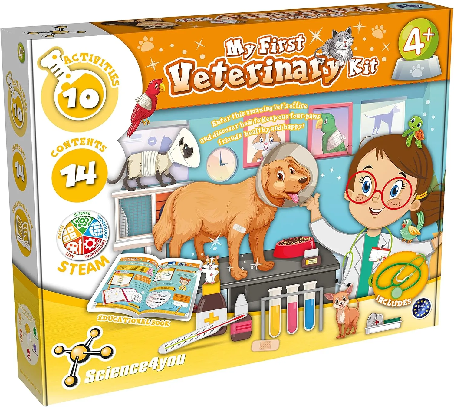 Science4you 919133 My First Veterinary Kit, Educational Science STEM Toy for Ages 4 