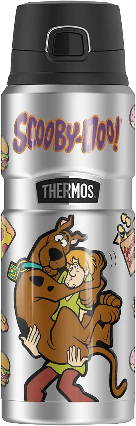 Scooby-Doo Scooby And Shaggy Snacks THERMOS STAINLESS KING Stainless Steel Drink Bottle, Vacuum insulated & Double Wall, 24oz