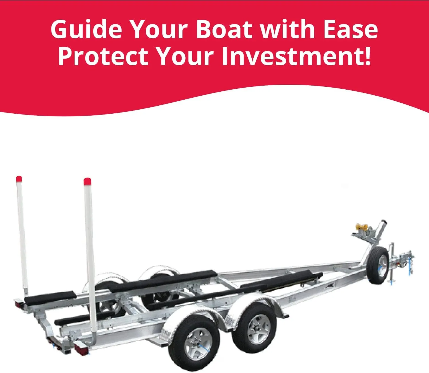 SeaSense Guide Pole Kit - Trailer Guide Pole for Boats, Kayaks, Canoes & More, Includes Mounting Hardware Parts & Accessories