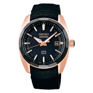 Seiko Astron GPS Solar Black Dial Strap Watch SSJ012J1