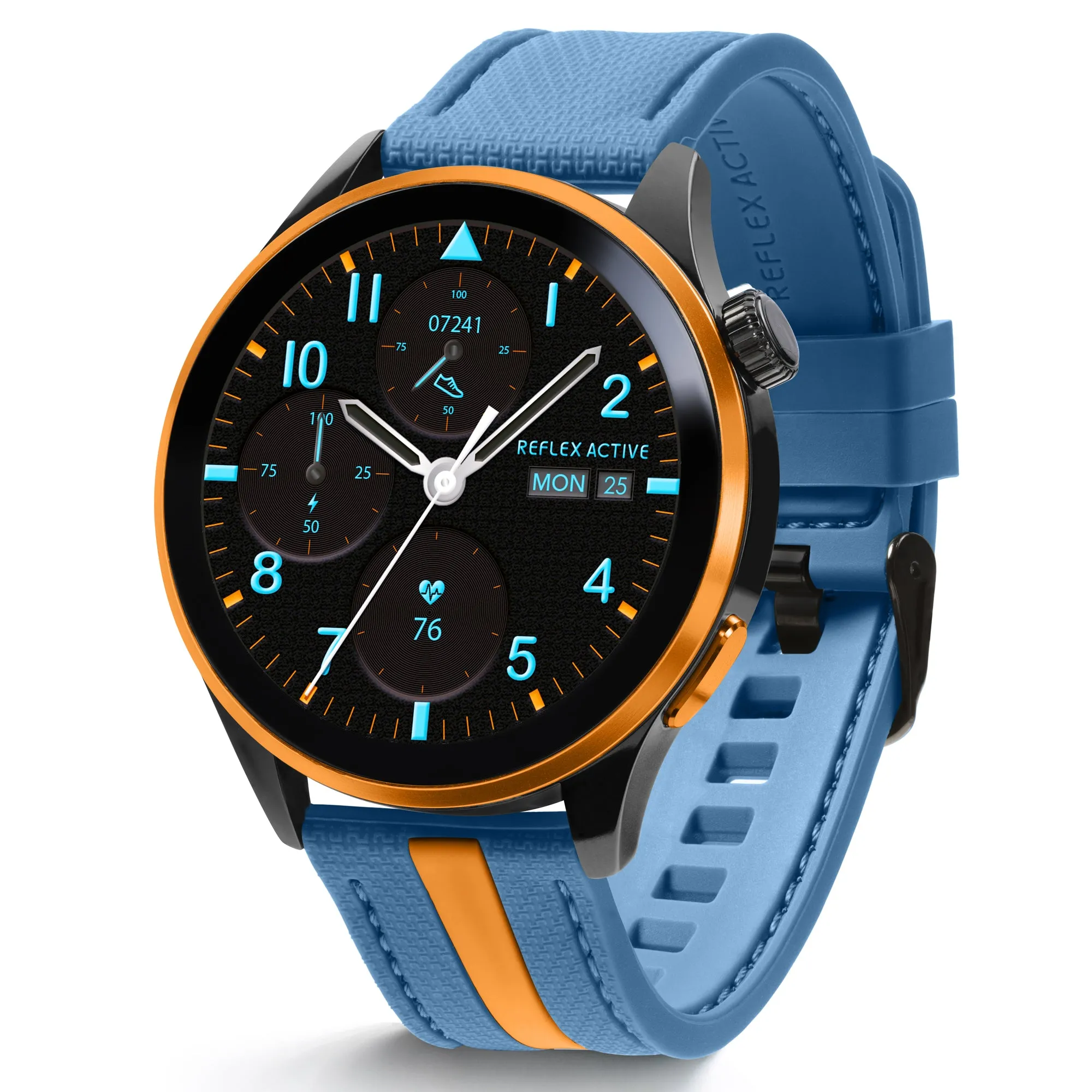 Series 54 AMOLED GPS Blue and Orange Smart Calling Watch