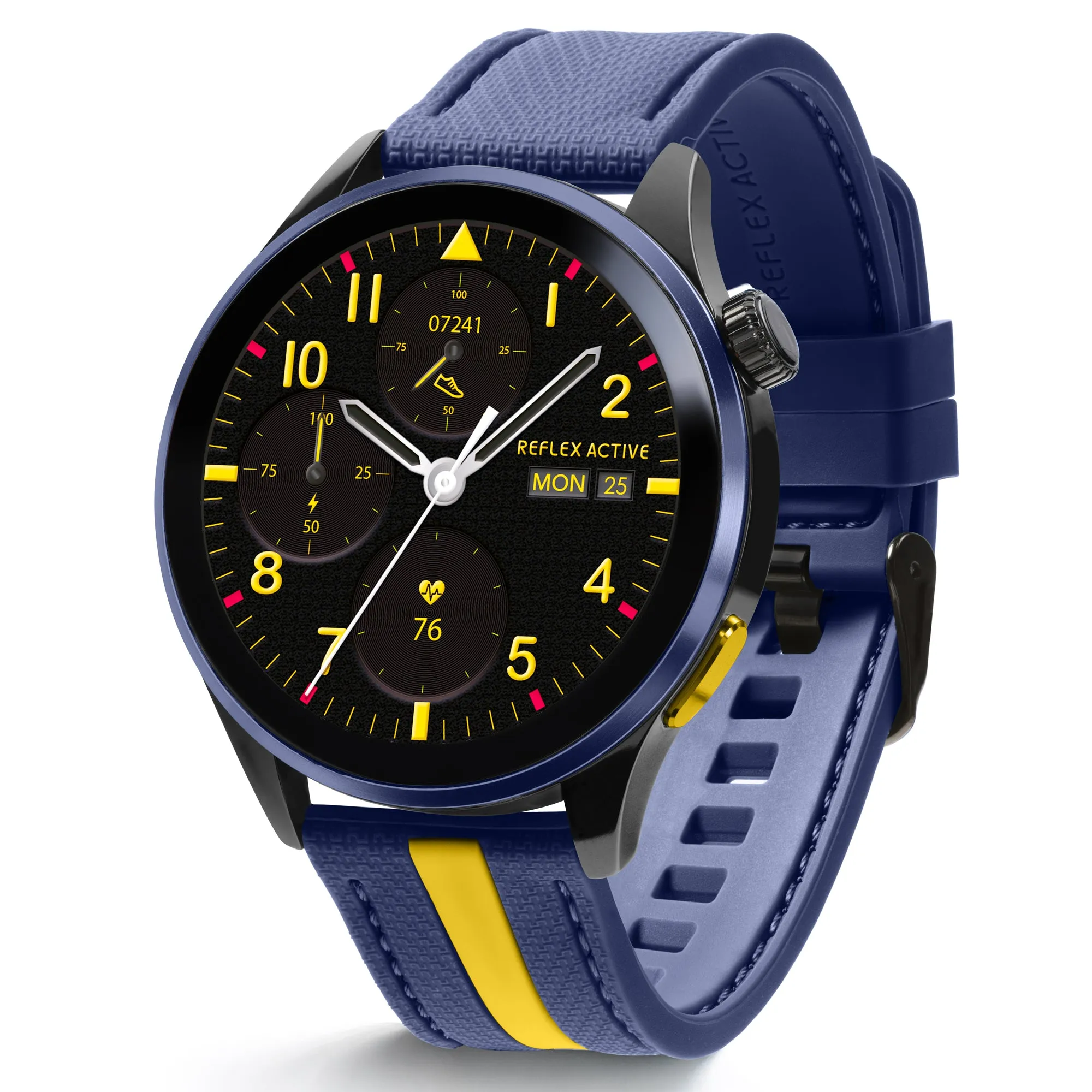 Series 54 AMOLED GPS Blue and Yellow Smart Calling Watch
