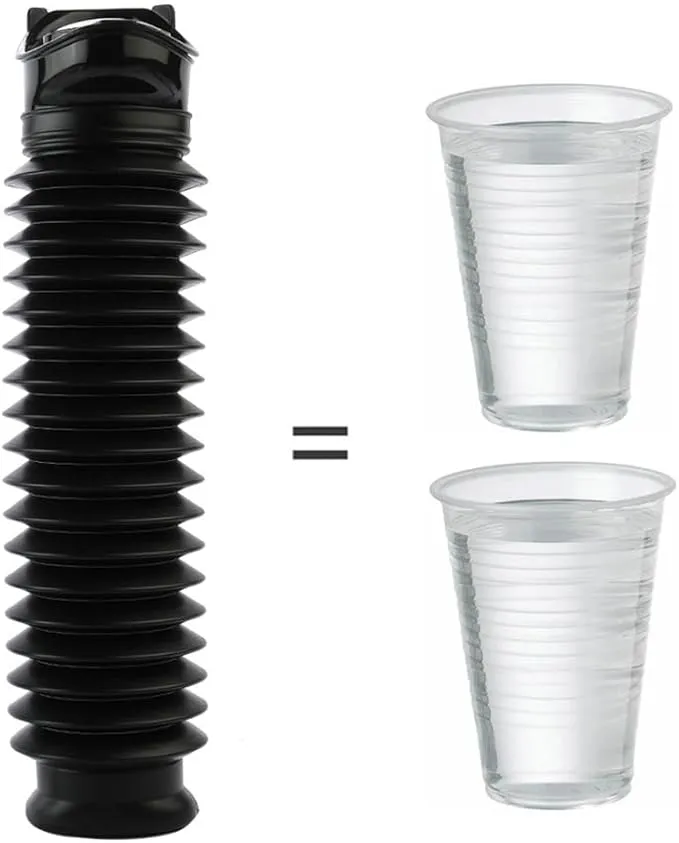 Set of 2 Portable Travel Urinal, Collapsible Urinals for Men and Women, Reusable Kids Potty, Personal Pee Bottle for Outdoor Camping, Long Road Trip and in Traffic