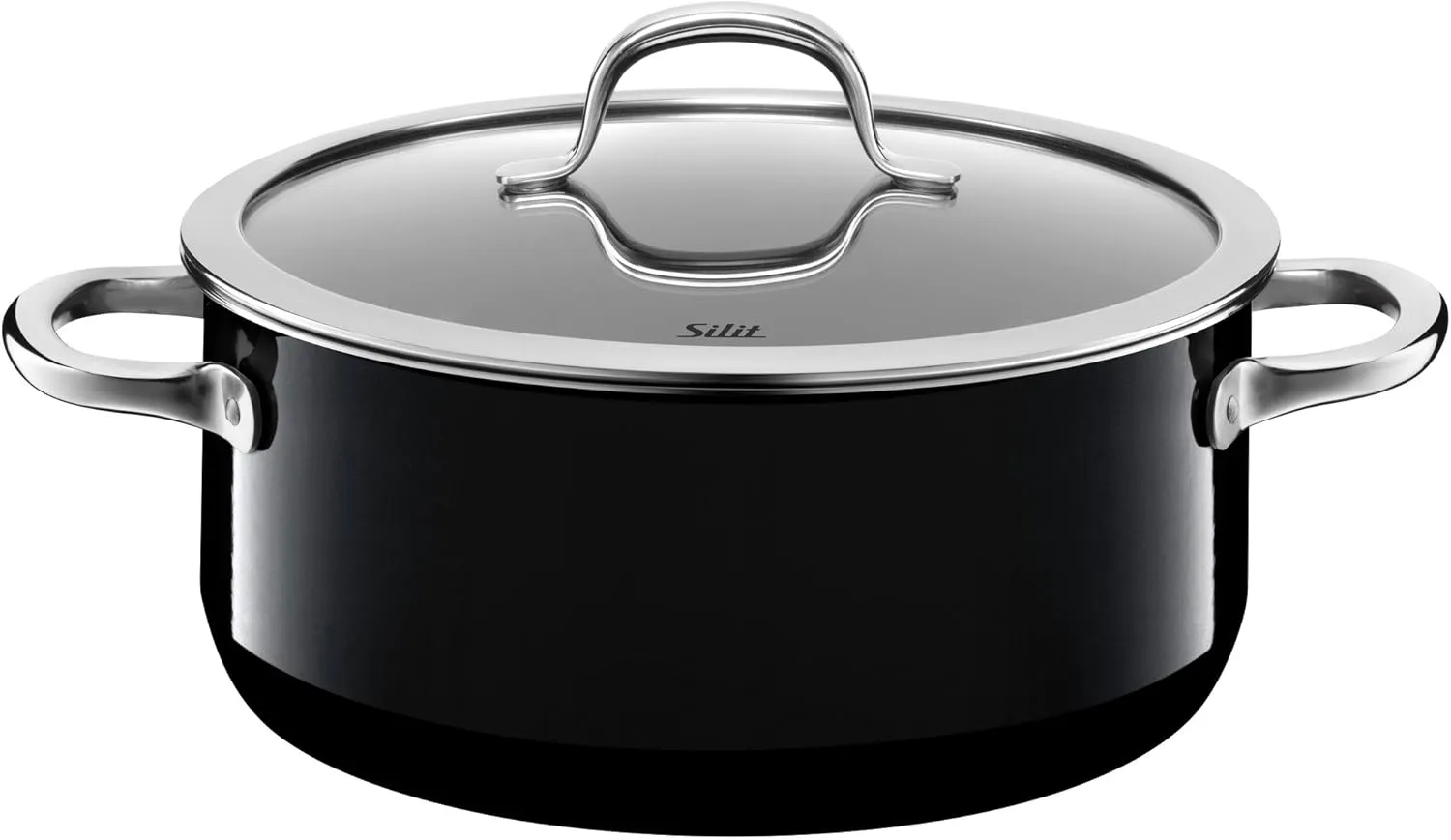 Silit Passion Hollow Handles Silargan Functional Ceramic Pot, 33 x 28 x 17.3 cm, Black