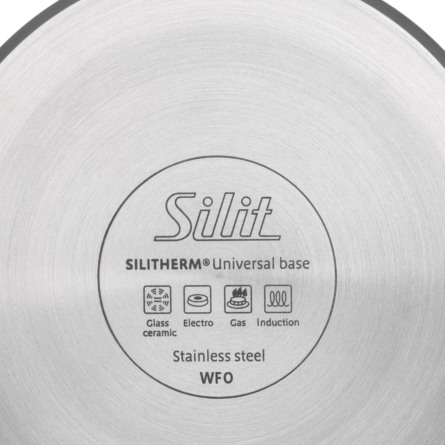 Silit Pot Ø 16 cm Approx. 1.4L Achat Pouring Rim Glass Lid Stainless Steel Polished Suitable for Induction Hobs Dishwasher-Safe