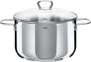 Silit "Style Low Casserole with Lid, Black, 24 cm