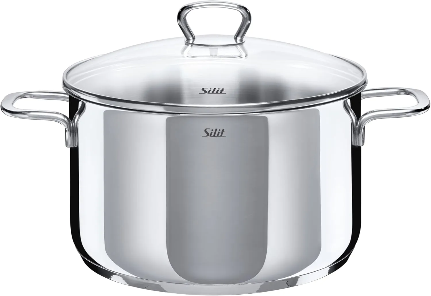 Silit "Style Low Casserole with Lid, Black, 24 cm
