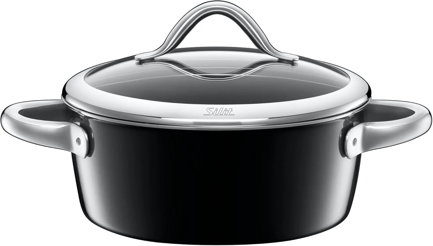 Silit Vitaliano Nero Silargan Functional Ceramic Pot, 32 x 27 x 16.5 cm, Black