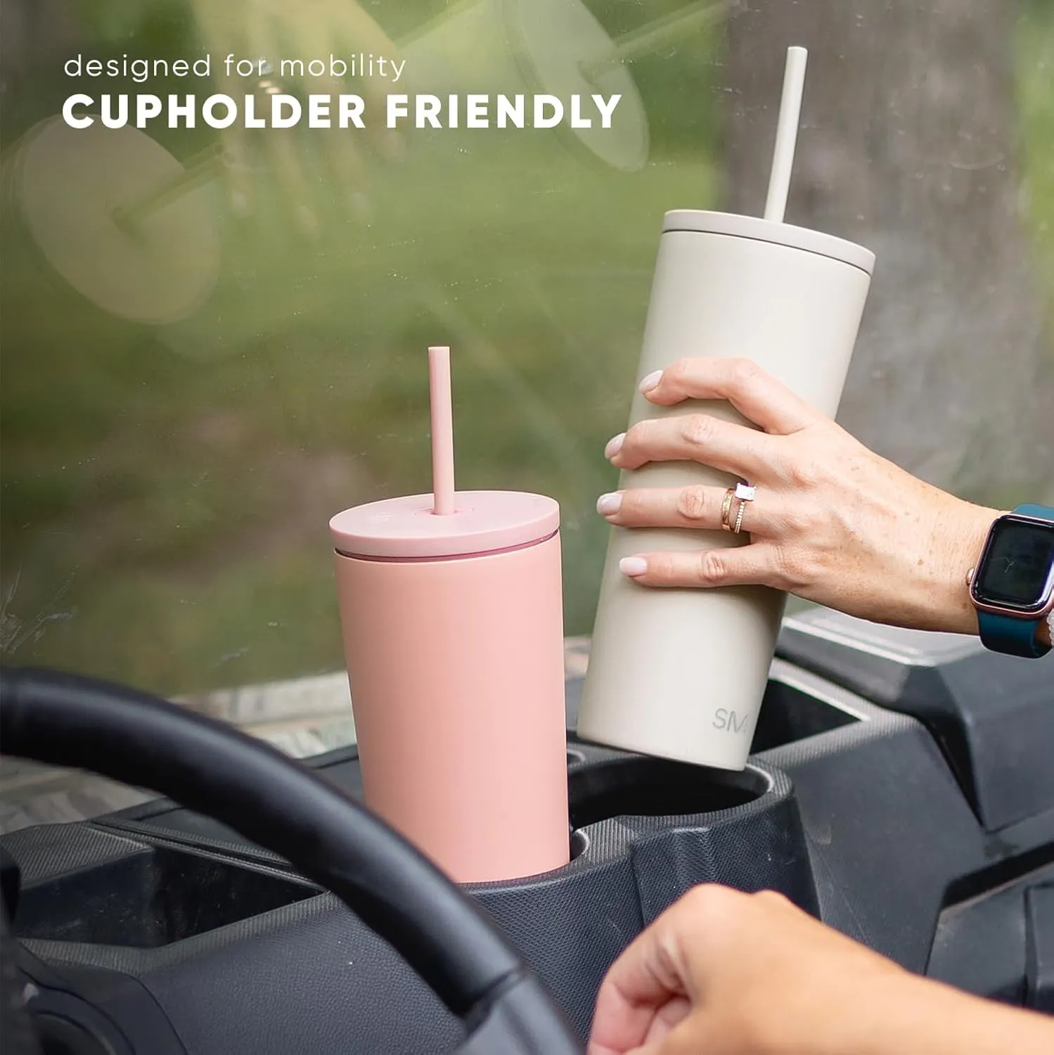 Simple Modern Insulated Tumbler with Lid and Straw | Iced Coffee Cup Reusable Stainless Steel Water Bottle Travel Mug | Gifts for Women Men Her Him | Classic Collection | 20oz | Lavender Mist