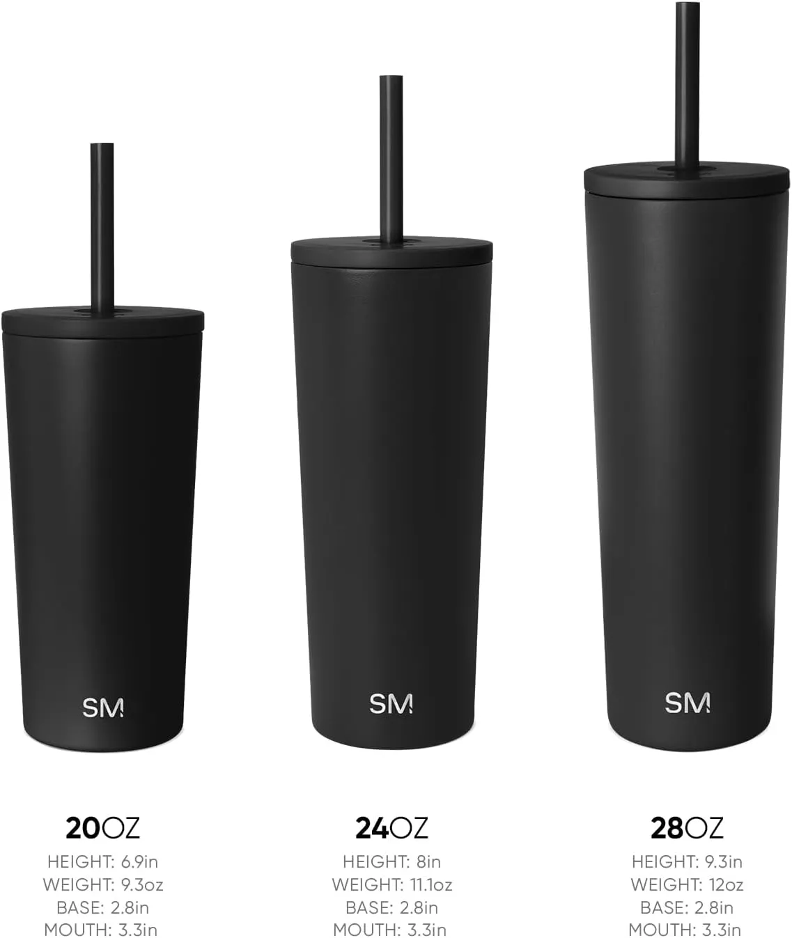 Simple Modern Insulated Tumbler with Lid and Straw | Iced Coffee Cup Reusable Stainless Steel Water Bottle Travel Mug | Gifts for Women Men Her Him | Classic Collection | 28oz | Sea Glass Sage