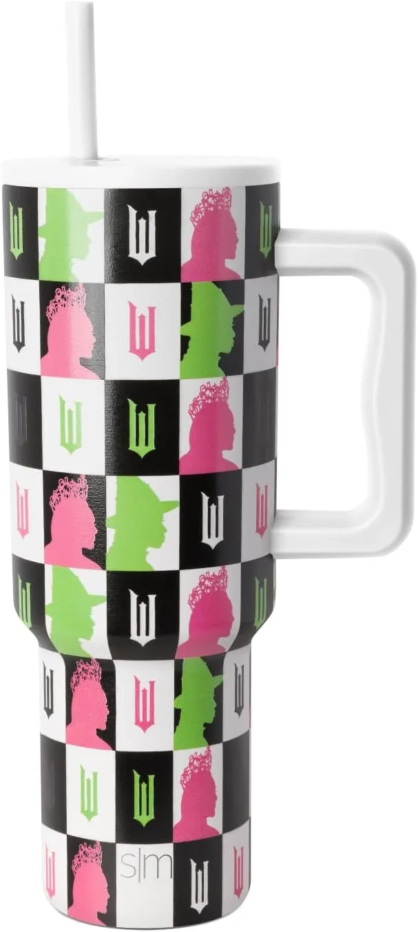 Simple Modern Wicked 40 oz Tumbler with Handle and Straw Lid | Insulated Reusable Stainless Steel Water Bottle Travel Mug | Gifts for Women Her | Trek Collection | 40oz | Wicked Checkmate