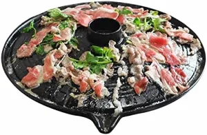 Simple Style Cast Iron Oil Spill Barbecue Plate Arched BBQ Tray Burning Commercial Pot Cover Household Frying Grill Pan