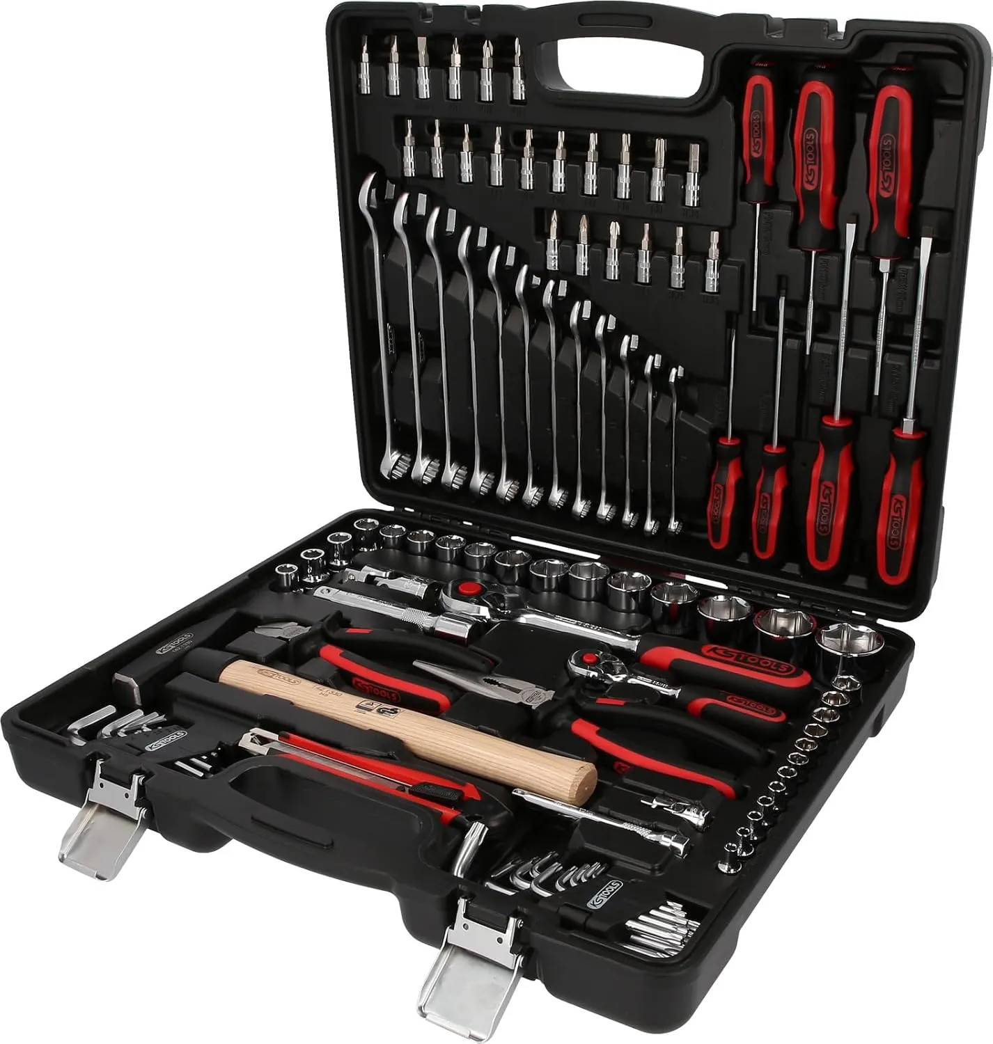 SK Hand Tool 4042146695548 1/4€-1/2€ Chromeplus Universal Tool Kit Set, 97 Piece, Clear