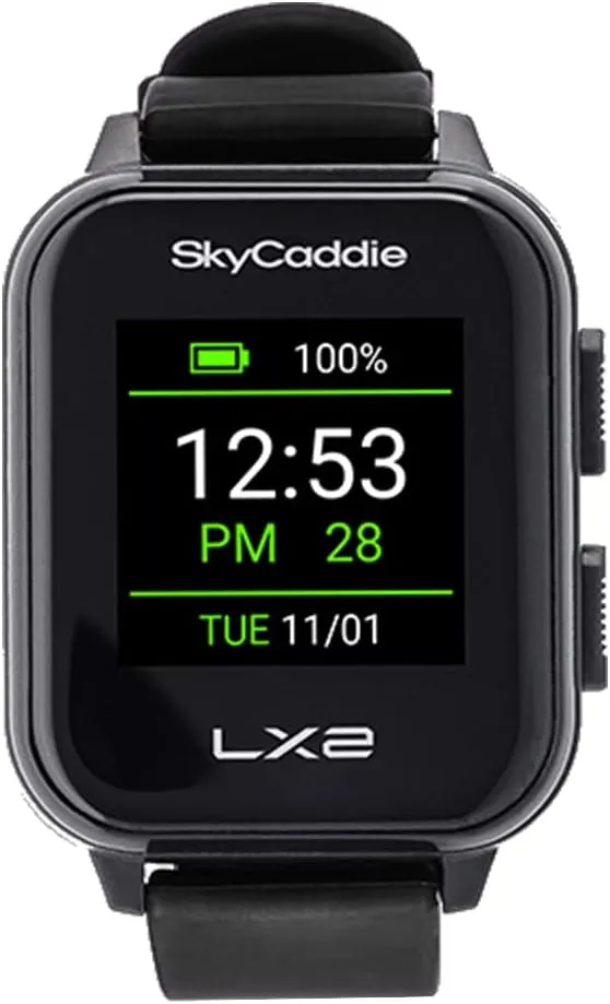 SkyCaddie LX2 Golf GPS Watch - Lightweight & Simple Golf Yardage Rangefinder Touchscreen Watch w/ 35K Courses, Intelligent Automation, & Scoring - Power Bundle with PlayBetter 5000mAh Portable Charger